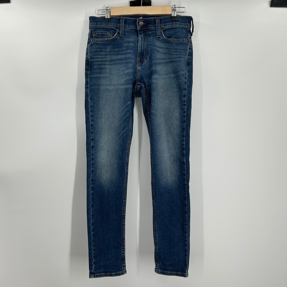 Hollister Skinny Epic Flex Jeans Womens 26x30 Medium Dark Wash Stretch‎ Denim